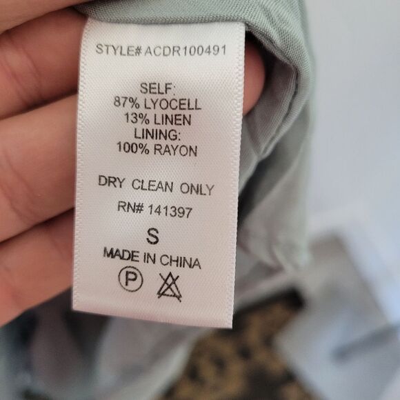 ASTR The Label Pippa Dress Mint Linen Milkmaid Peasant Cottagecore Maiden Small - Picture 8 of 12